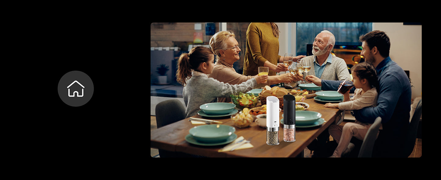 FORLIM USB Rechargeable Salt and pepper grinder set,with Integrated Dust Cover, Gravity-Operated Pepper Mill, Adjustable Coarseness, Portable and Suitable for Travel and Outdoor(White&Black)