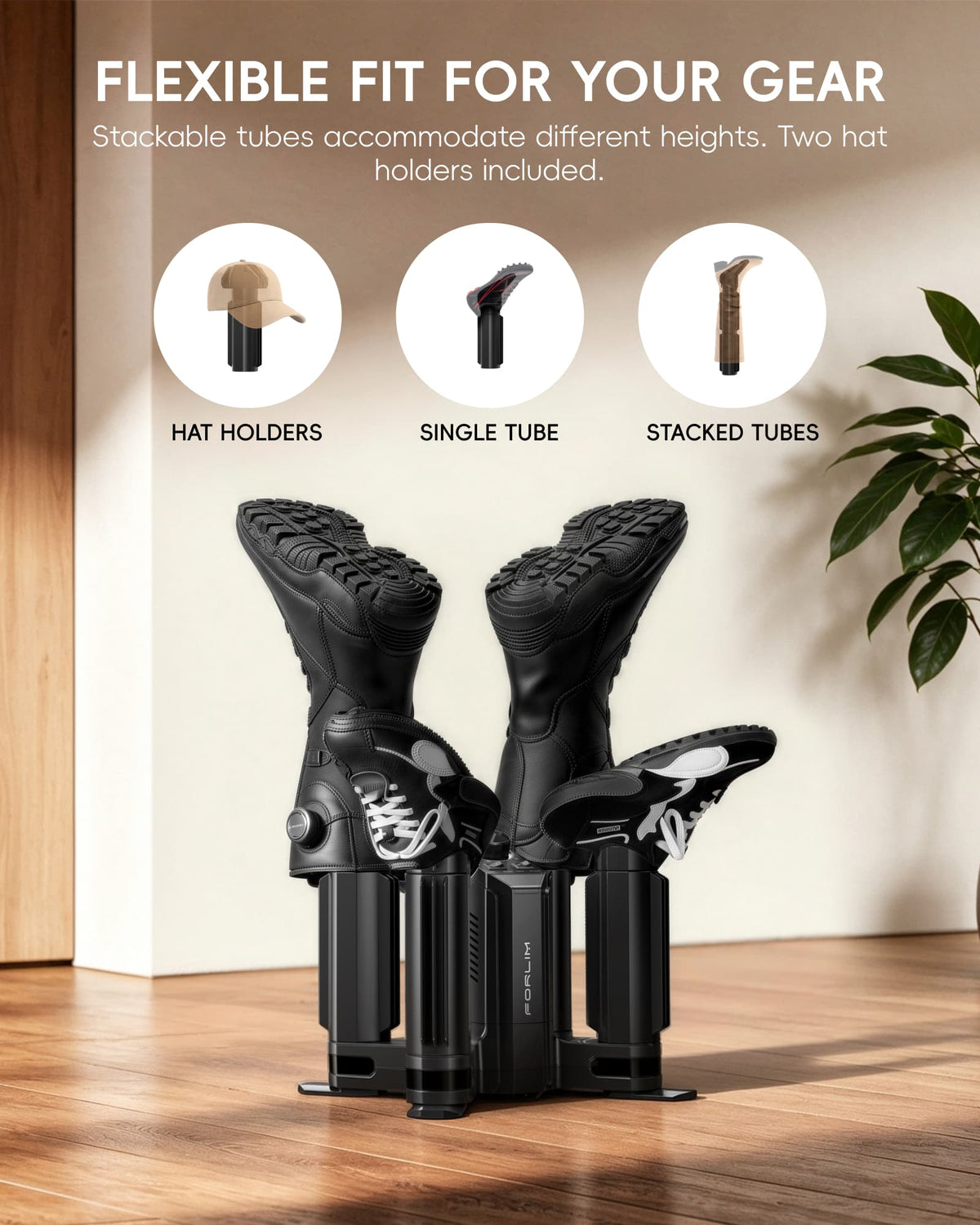 SK3001 4-Port Shoe & Boot Dryer with PTC Heating