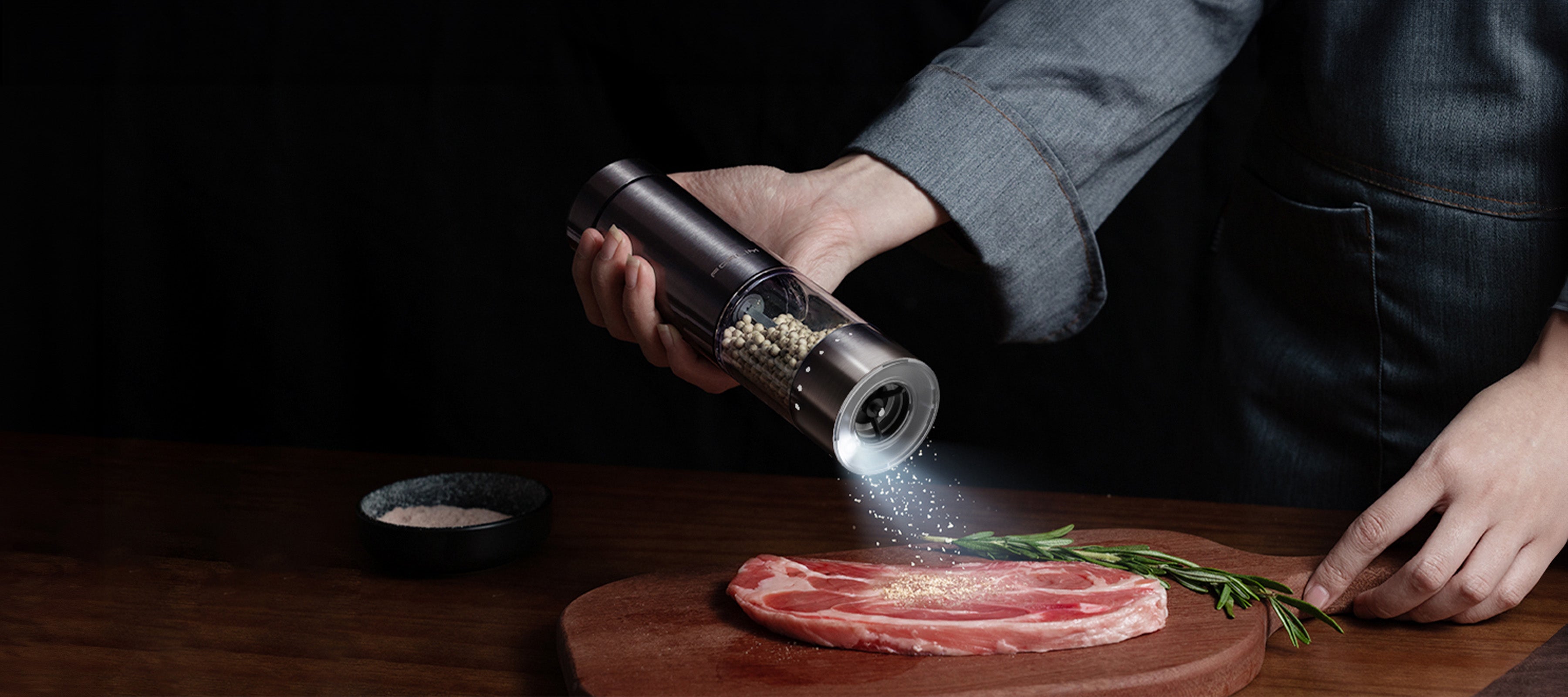 Electric Salt and Pepper Grinder with LED