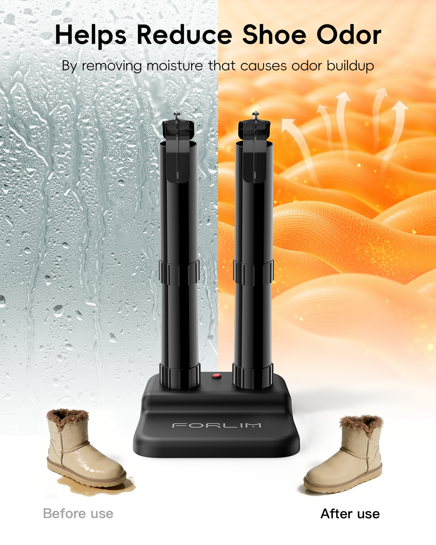 Boot Dryer for Work Boots with 48cm Extra Tall Tubes - Black