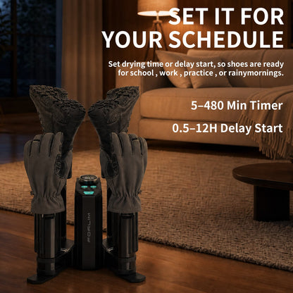 Shoe & Boot Dryer, 4 Ports, PTC Heating, 4 Drying Modes
