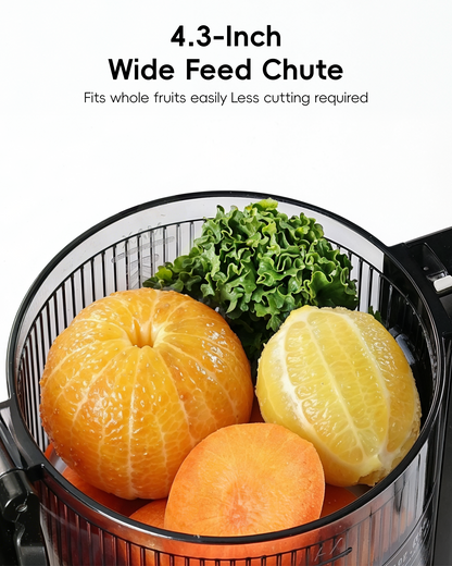 High-Yield Cold Press Juicer with Large Feed Chute