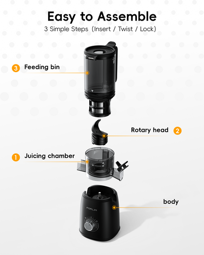 High-Yield Cold Press Juicer with Large Feed Chute