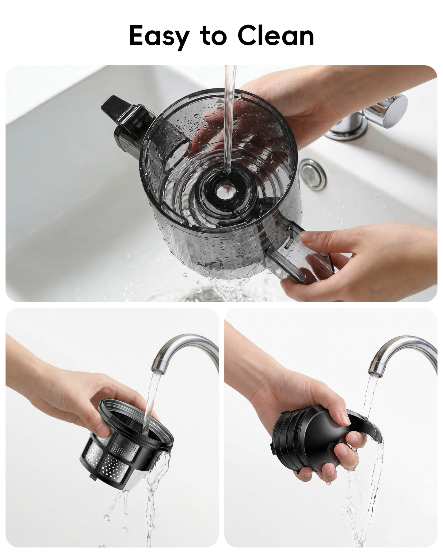 High-Yield Cold Press Juicer with Large Feed Chute