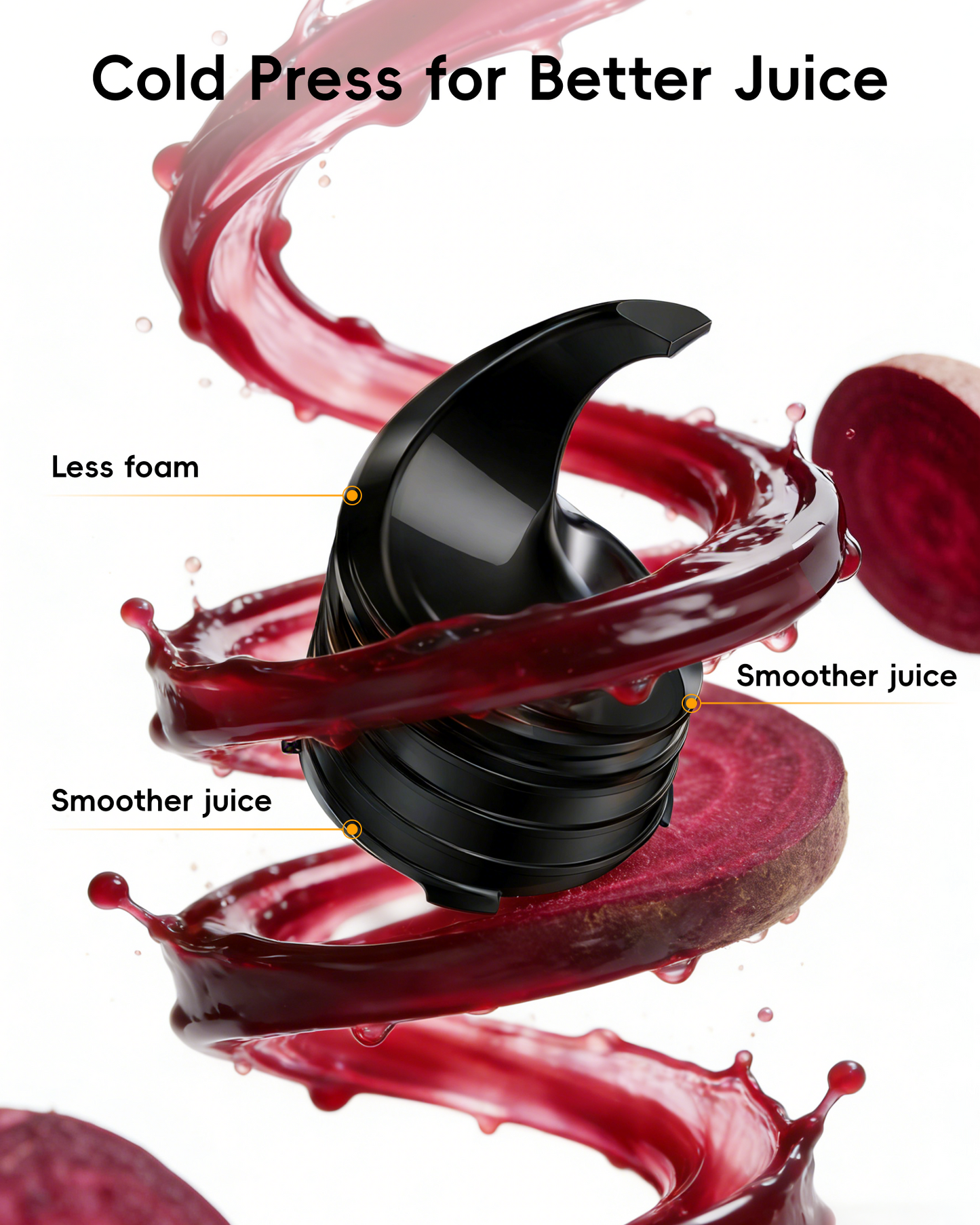 High-Yield Cold Press Juicer with Large Feed Chute